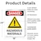 Signmission Hazardous Materials Danger Sign, Plastic, 18in W x 24in L, 2PK OS-2PACK-DS-P-1824-V-1315 - alternate 3